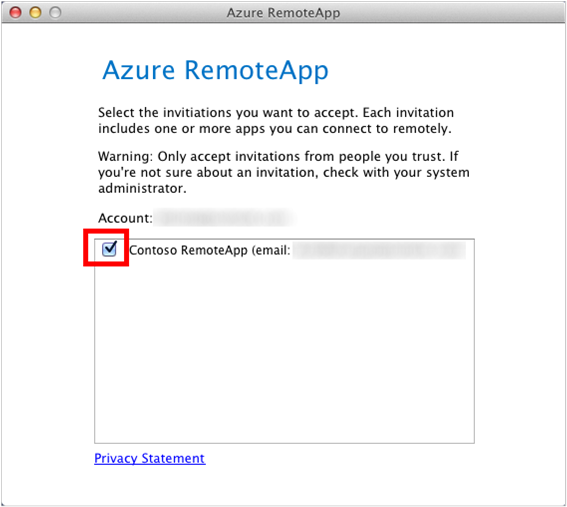 Invitations page