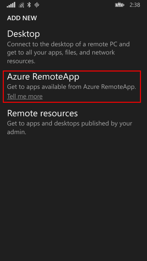 Add item page