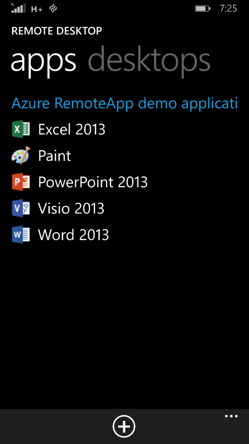 Demo feed for Azure RemoteApp