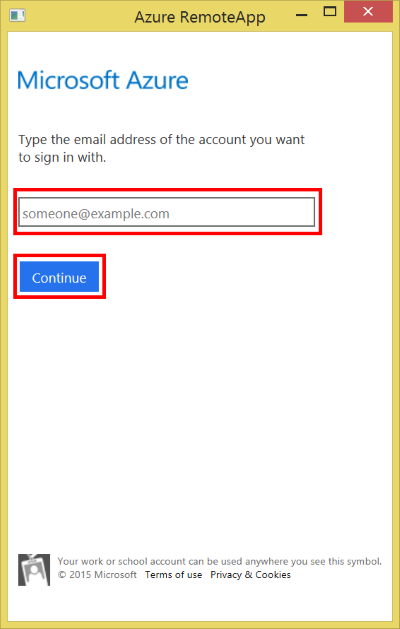 First Azure Active Directory prompt